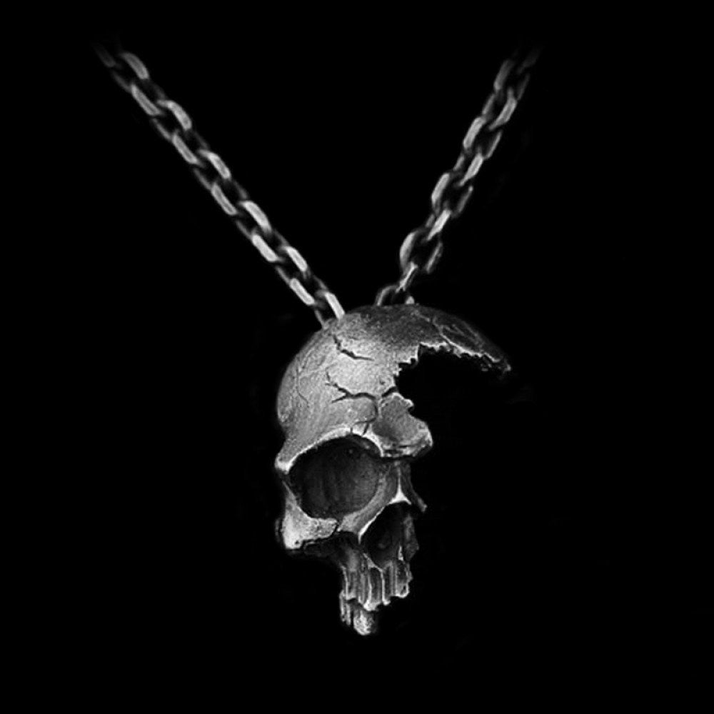 Handmade Shattered Skull Necklace