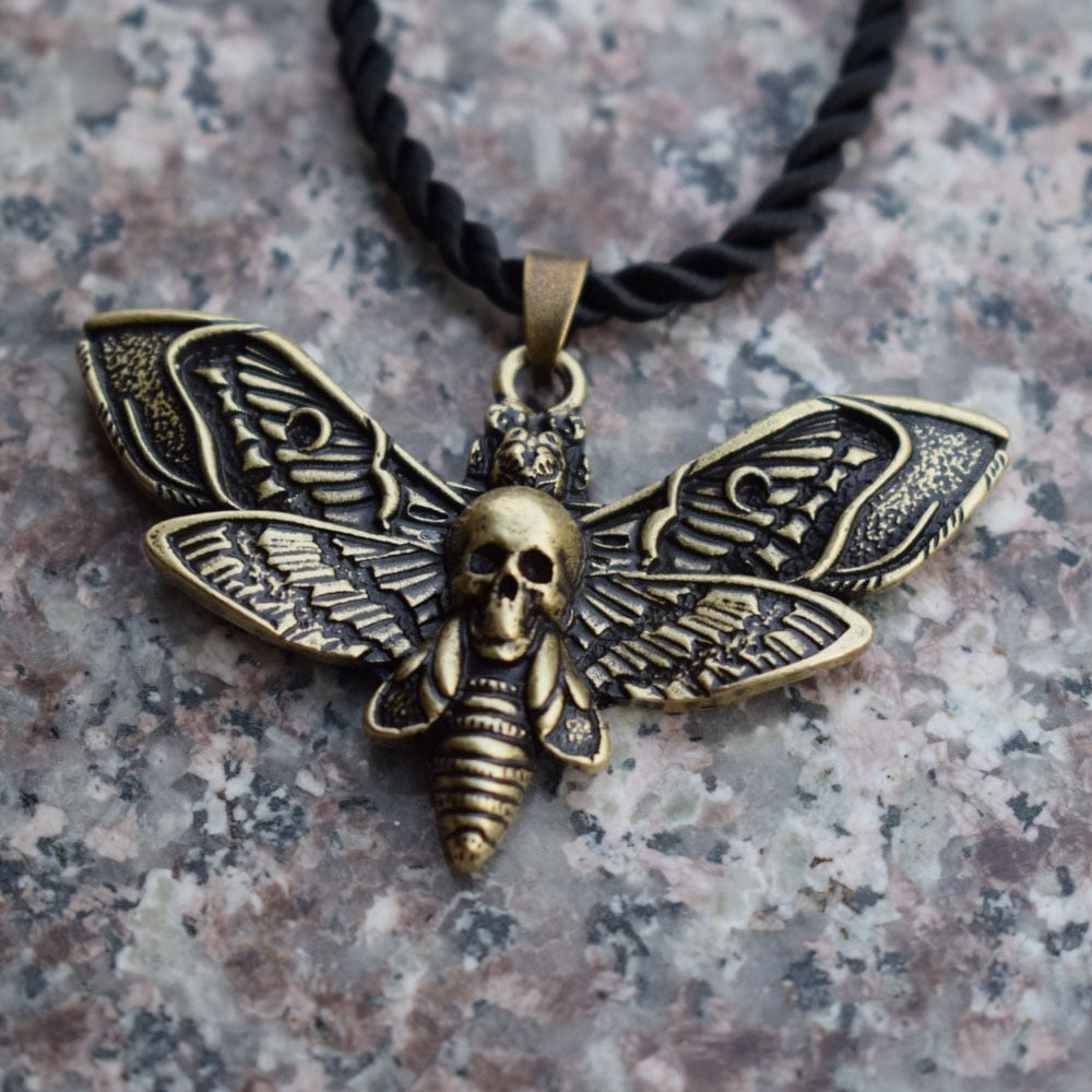 Dead Head Skull Moth necklace
