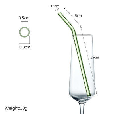 4pc Reusable Glass Straw