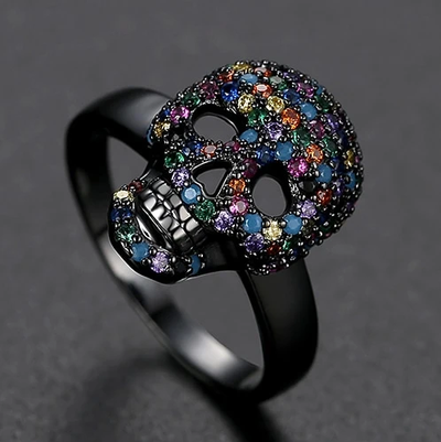Taddeo Crystal Skull Ring