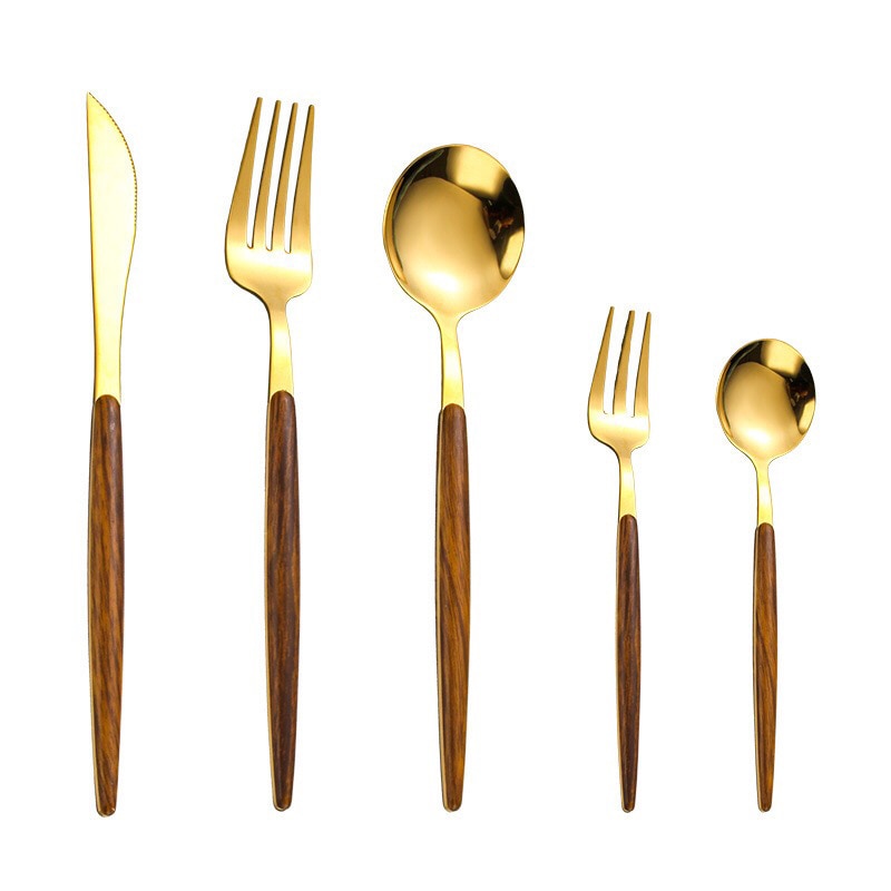 Wood Handle Cutlery Set