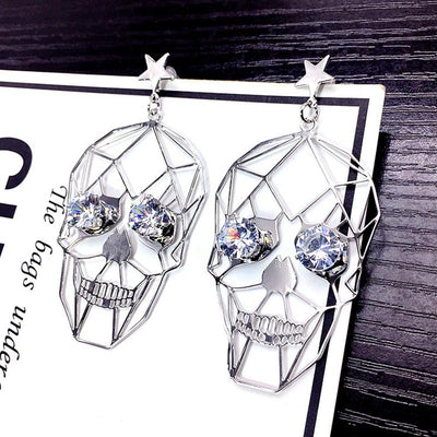 Metallic Skull Earrings