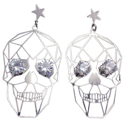 Metallic Skull Earrings