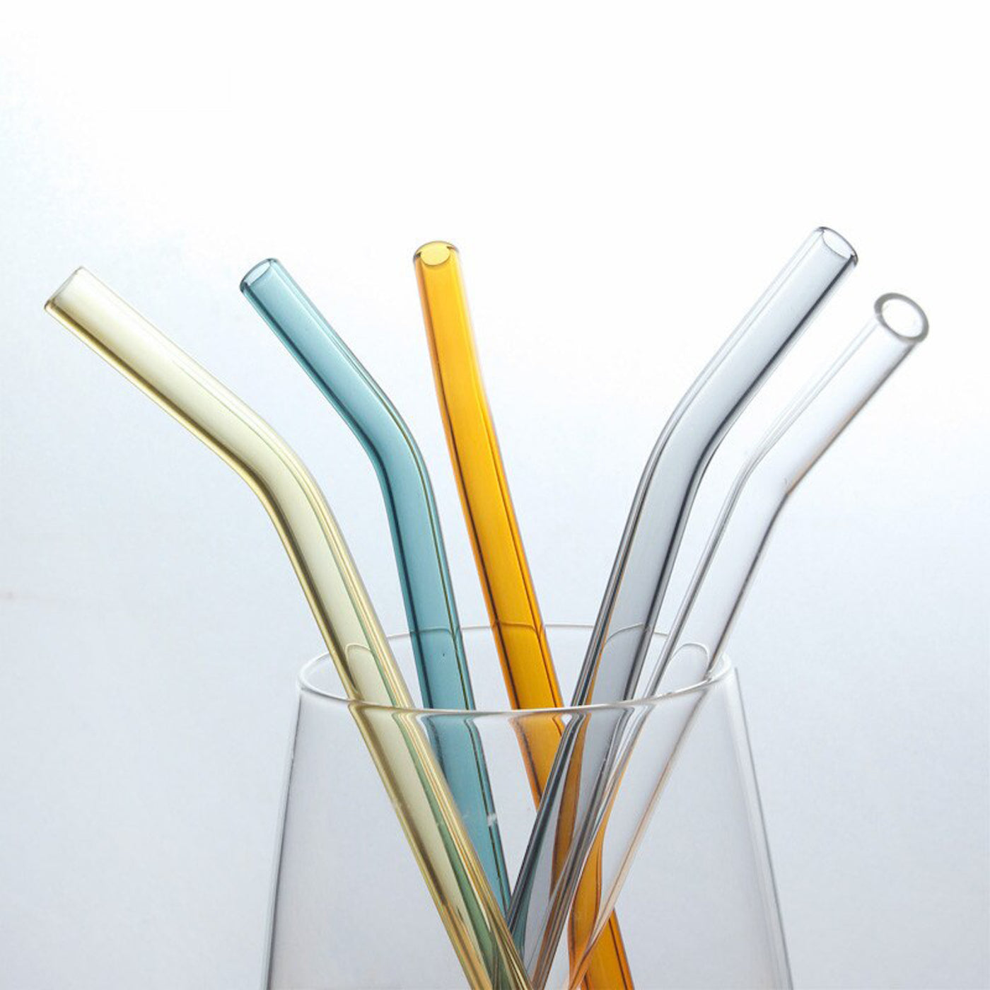 4pc Reusable Glass Straw